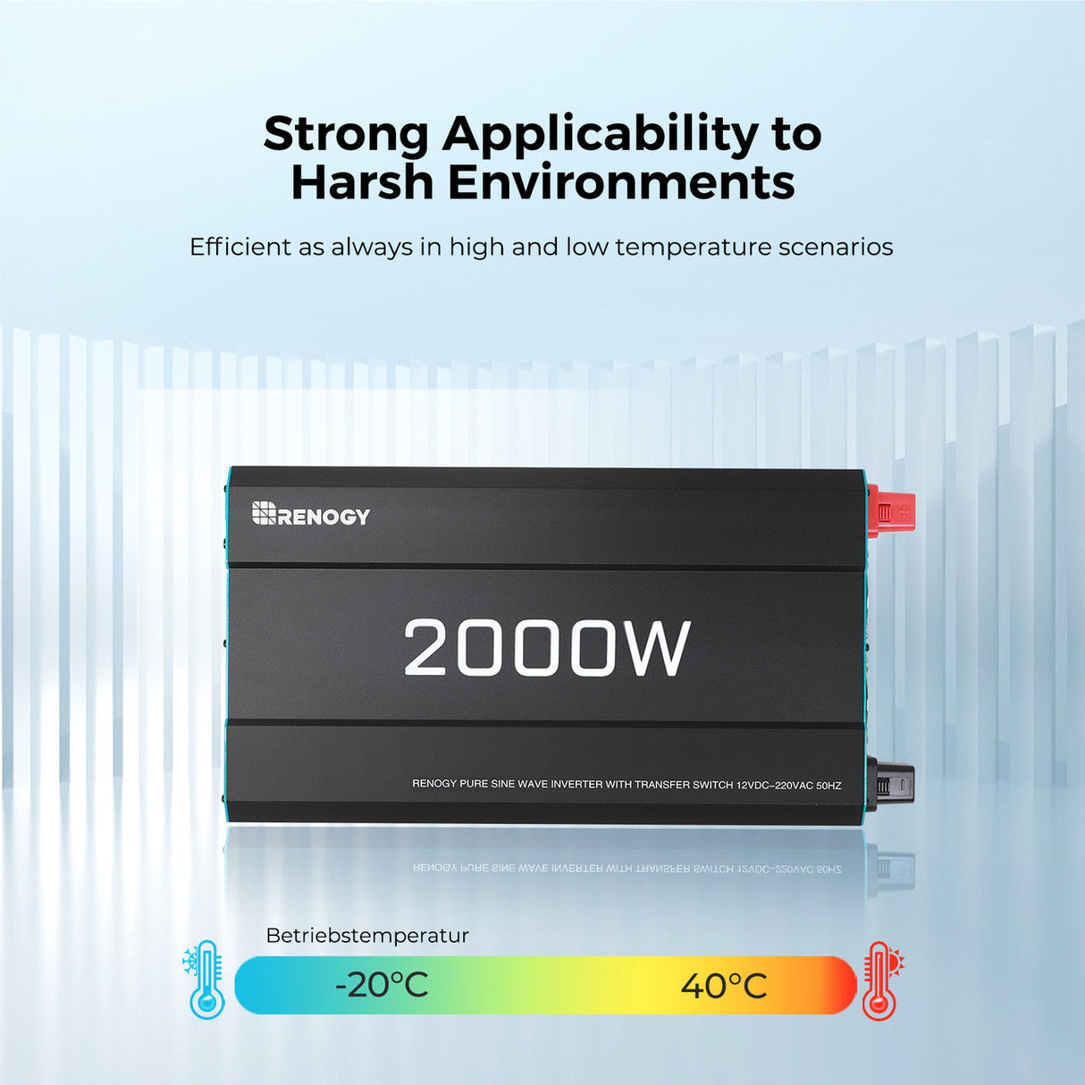 12V 2000W Zonne-omvormer Pure Sinus – DC naar AC voor Camper, Buscamper & Off-Grid