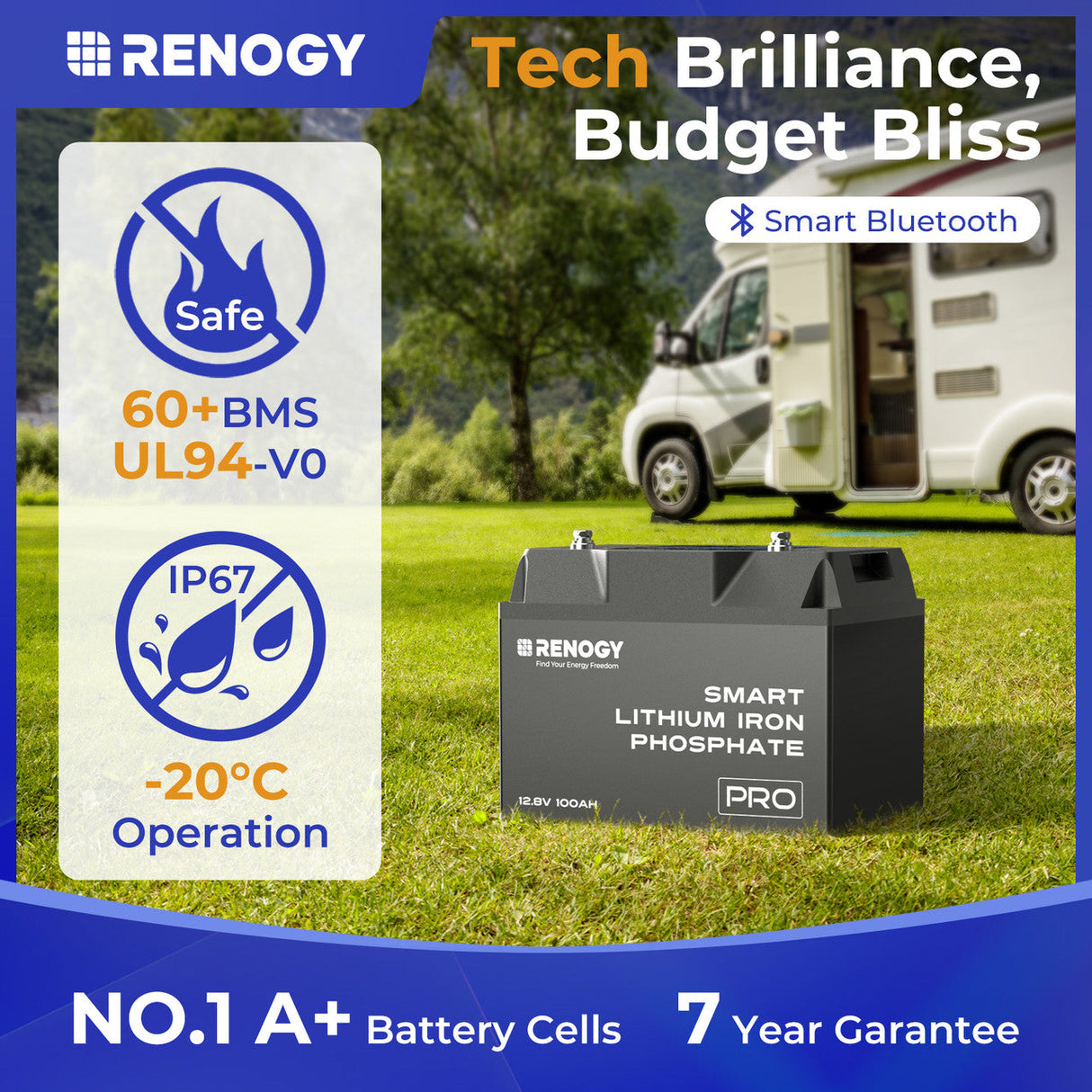 12V 200Ah LiFePO4 Pro Smart Accu – Bluetooth & Autoverwarming