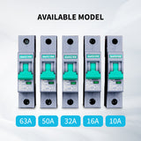 10A/16A/32A/50A/63A 1P DC Miniature Circuit Breaker