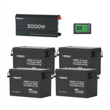 Kit de energía off-grid Renogy 15,36 kWh | Inversor 3000W, MPPT 60A