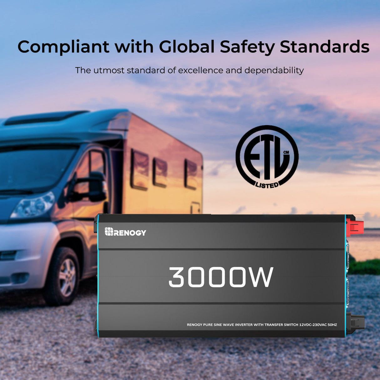 12V 3000W Zonne-omvormer Pure Sinus | Camper, Motorhome & Off-Grid