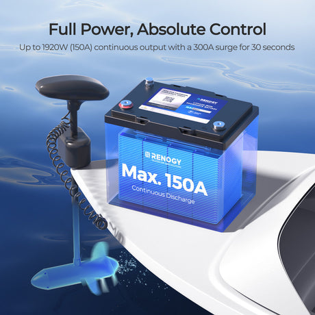 Core - 12 V 100 Ah Trollingmotor LiFePO4-Accu met Bluetooth