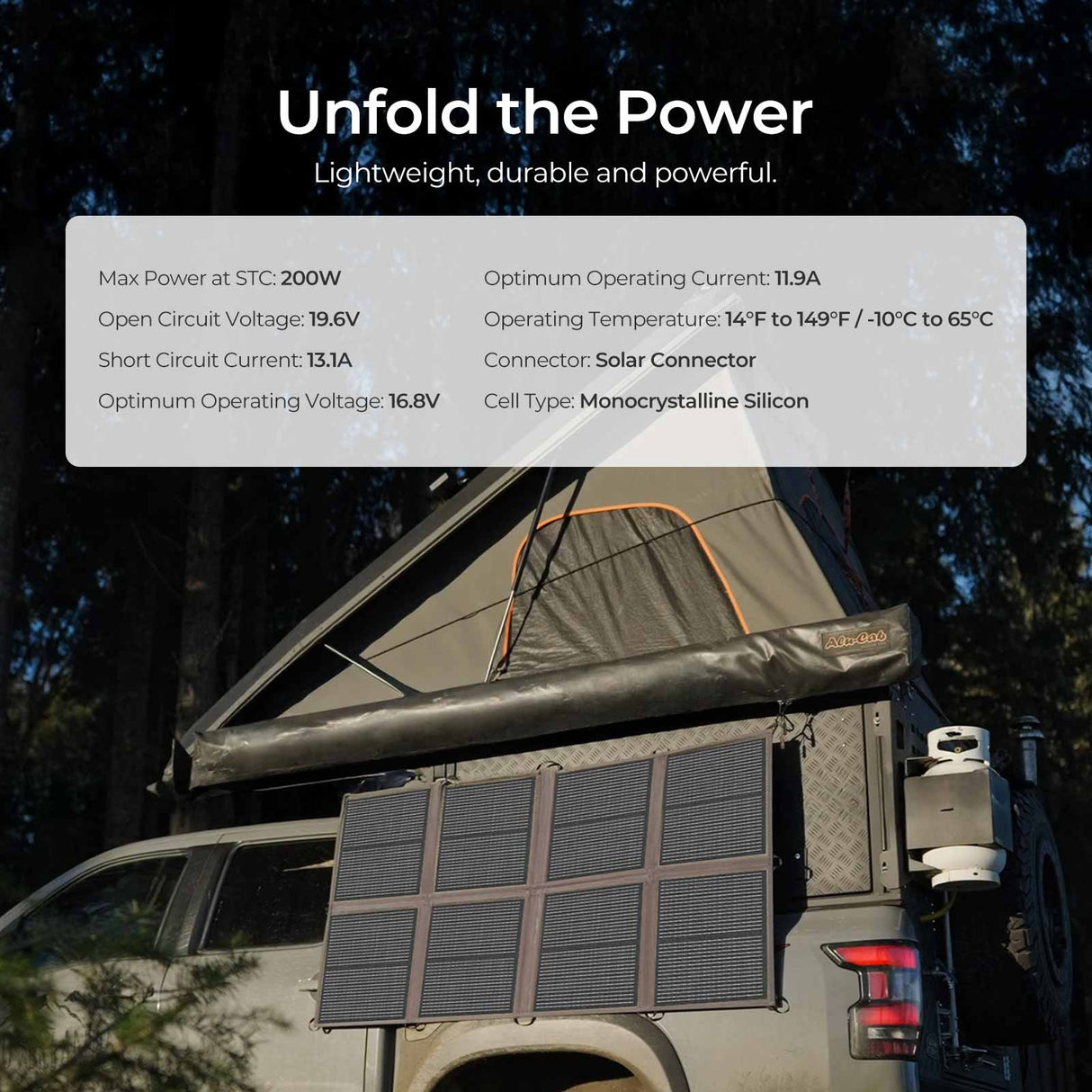 12V 400W Draagbaar Zonnepaneel met N-type cel