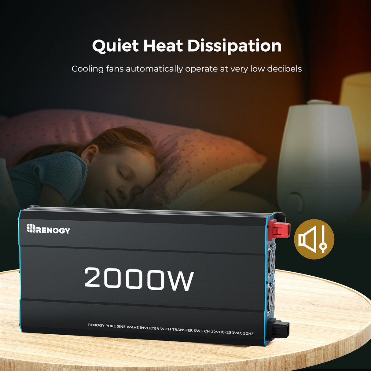12V 2000W Zonne-omvormer Pure Sinus – DC naar AC voor Camper, Buscamper & Off-Grid