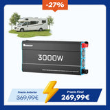 12V 3000W Zonne-omvormer Pure Sinus | Camper, Motorhome & Off-Grid