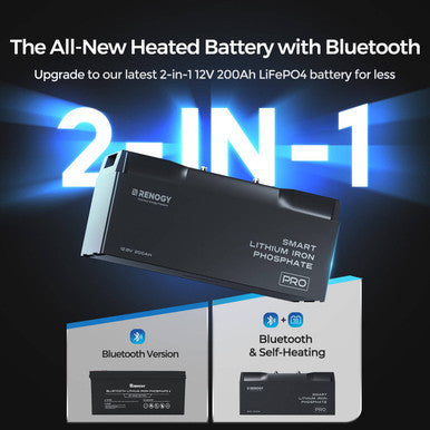 5,12 kWh Caravan Power System | 2X200Ah LiFePO4 Accu – Bluetooth & Autoverwarming, 3000W Omvormer