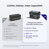 Core Mini 12,8V 200Ah LiFePO4 Batterij met Lage-Temperatuur