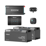 5,12 kWh Caravan Power System | 2X200Ah LiFePO4 Accu – Bluetooth & Autoverwarming, 3000W Omvormer