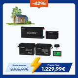 5,12 kWh Power System Caravan & Off-Grid |  2x200Ah LiFePO4 Accu, 3000W Omvormer