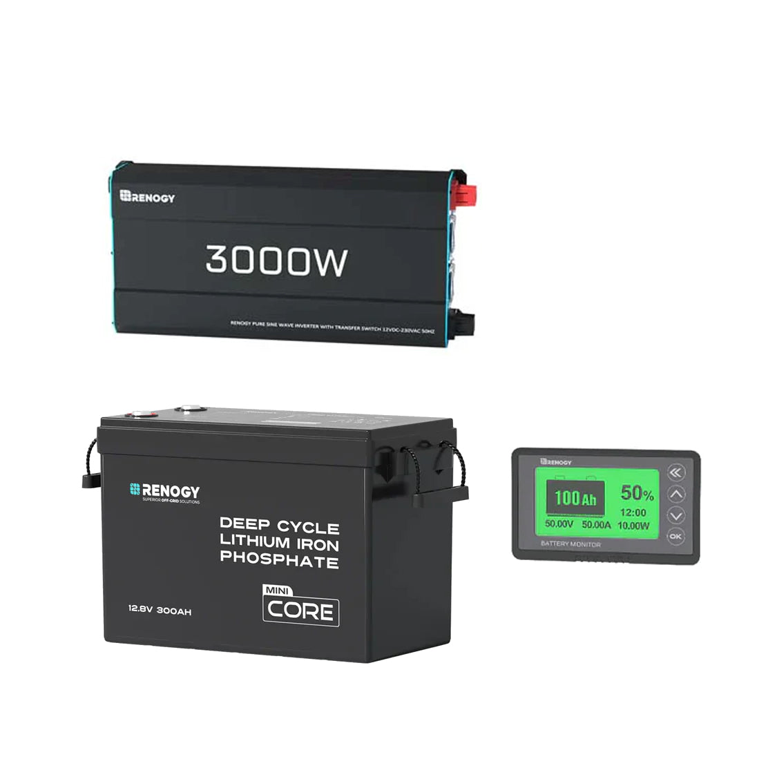 3,84 kWh Caravan Power Kit | 2000 W Omvormer en 50A Acculader