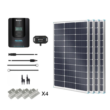 12V/24V 400W Kit Solar Premium con 40A Regulador Cargador MPPT de para Autocaravanas