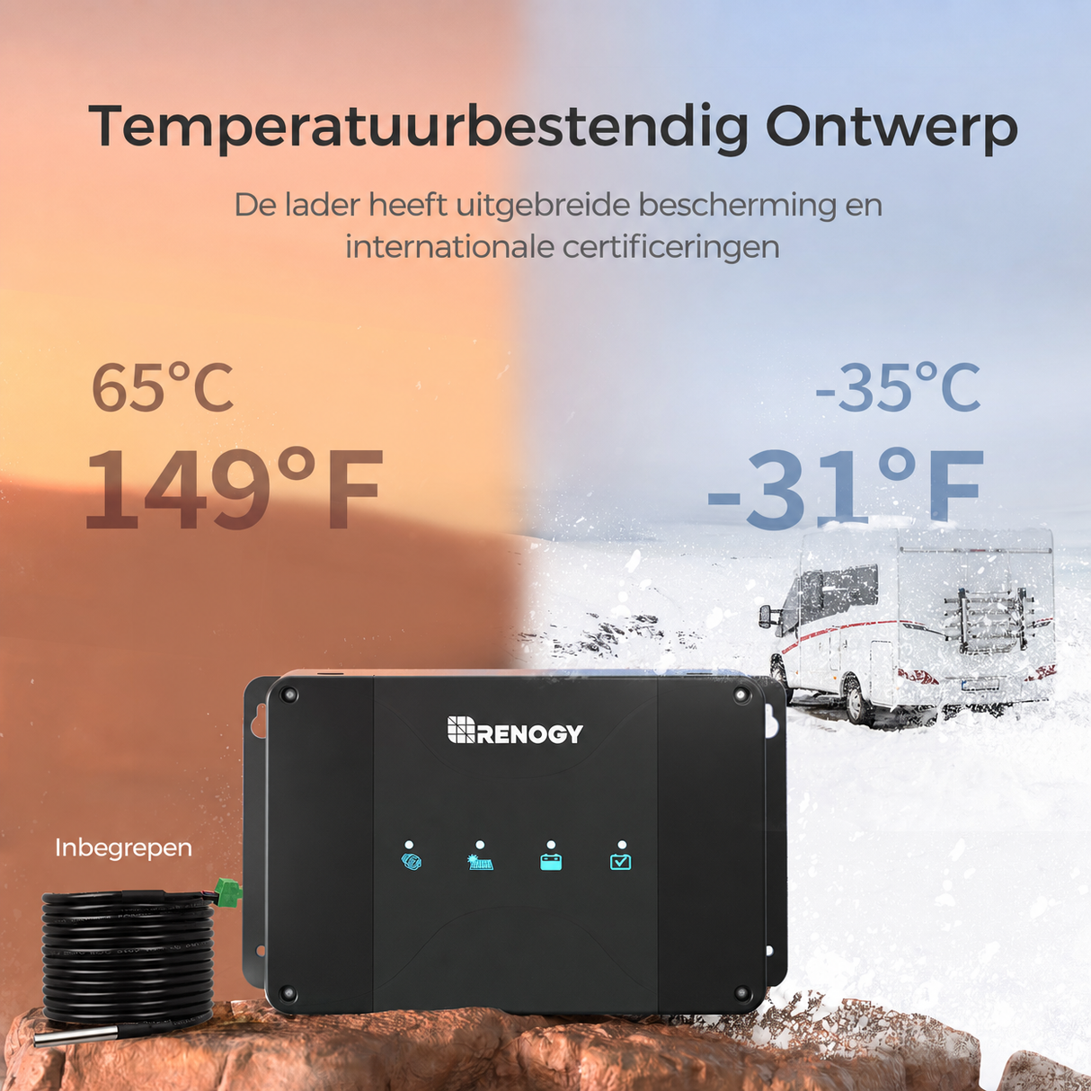 12V 50A DC-DC Acculader met MPPT | Compatibel met LiFePO4, Loodzuur, SLA, Gel & AGM Accu’s