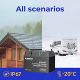 12V 200Ah LiFePO4 Pro Smart Accu – Bluetooth & Autoverwarming
